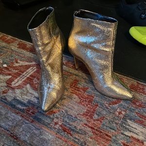 Schutz crackle gold booties